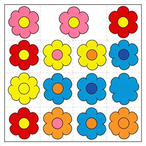 Arkusz do wycięcia: płatki i środki