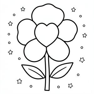 Kolorowanka — papierowy kwiatek