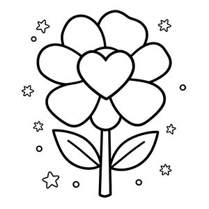 Kolorowanka — papierowy kwiatek