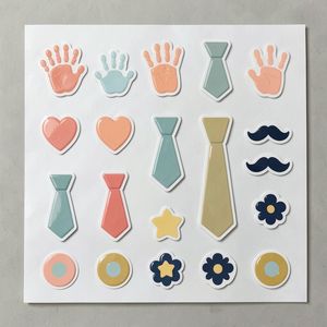 Arkusz naklejek i stempli dekoracyjnych