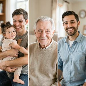 Portrety mężczyzn — tata, dziadek, pan (zbiór zdjęć)