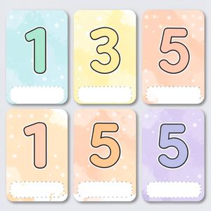 Duże karty z cyframi 1–5