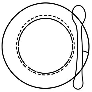 Talerzyk do wycięcia — szablon