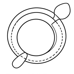 Talerzyk do wycięcia — szablon