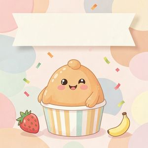 Szablon plakatu — dekoracja sali na Światowy Dzień Budyniu