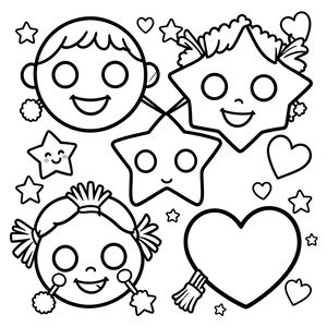 Kolorowanka - maski do dekoracji