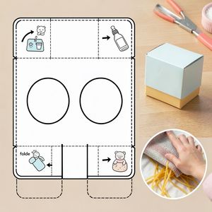 Szablon pudełka z otworami – do druku i złożenia