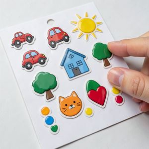 Arkusz naklejek — zestaw prostych kształtów