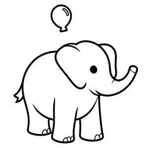 Strona do kolorowania — proste zwierzątko