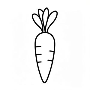 Kontur marchewki — szablon do wydruku