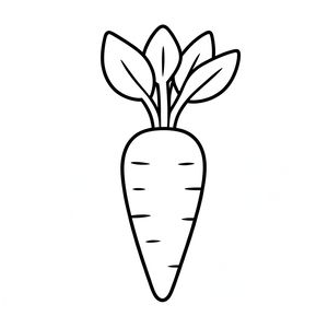 Kolorowanka: duża marchewka