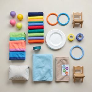 Arkusz materiałów i ustawienie (flat lay)