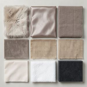 Plansza faktur — próbki materiałów