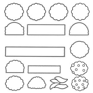 Szablon papilotek i elementów do wycinania