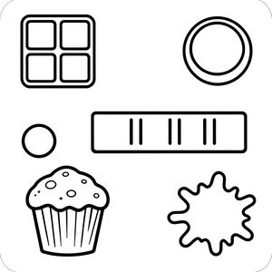 Kolorowanka: Czekoladowe kształty