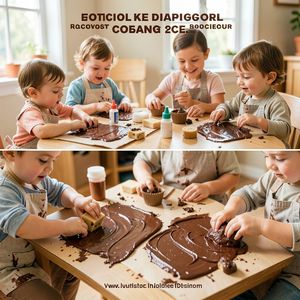 Plakat / baner: Dzień Czekolady — scena z zajęć