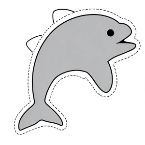 Szablon delfina – wycięcie