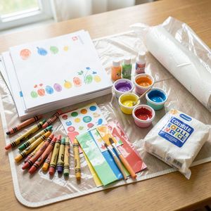 Zdjęcie materiałów — widok z góry