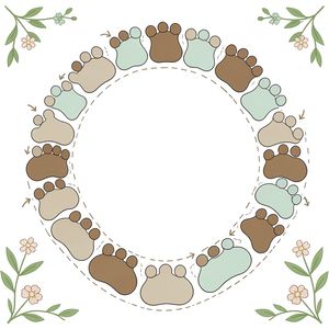 Szablon trasy spaceru konika (naklejki na podłogę)