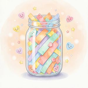 Słoik Szczęścia — dekoracyjna etykieta