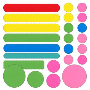 Szablon do druku — duże paski i kółka