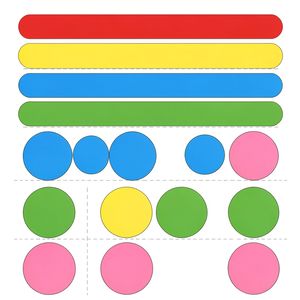 Szablon do druku — duże paski i kółka