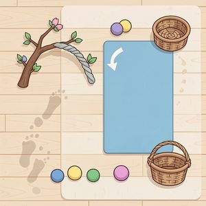 Mini tor przeszkód — elementy (plan)