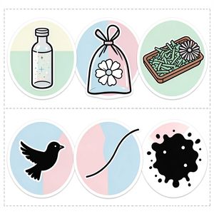 Arkusz ikon stacji — naklejki / oznaczenia