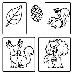 Kolorowanki — Leśne słówka
