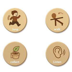 Ikony aktywności — symbole do planszy