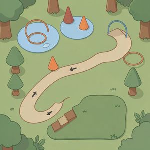 Mapa toru przeszkód — Ścieżka przez las