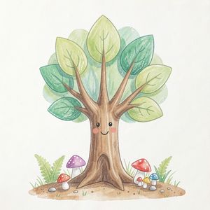 Ilustracja drzewa do powitania