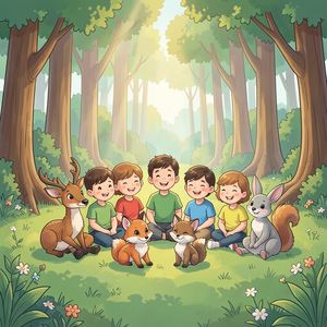 Ilustracja powitalna — leśne koło