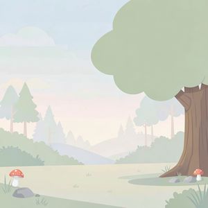 Tło A4 do kolażu — puste drzewo i krajobraz