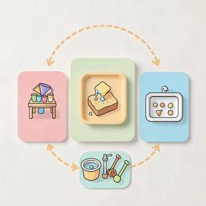 Plakat: rozkład stacji (top-down)