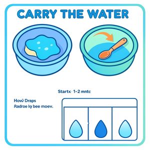 Szablon gry 'Przenosimy wodę' — instrukcja i plansza