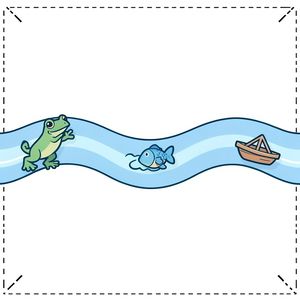 Szablon 'Rzeka ruchu' — mata/ozdoba podłogowa