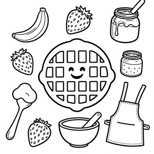 Kolorowanka: Gofry i dodatki