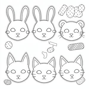 Szablony papierowych masek (print)