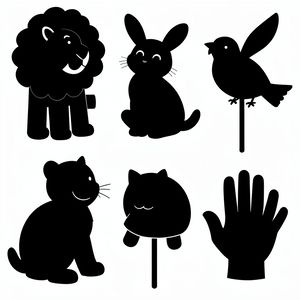 Sylwety do teatru cieni — zwierzątka (szablon)
