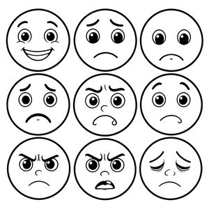 Kolorowanka: Emocje