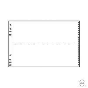 Szablon A4: Podział na górę i dół (biało-czerwony)