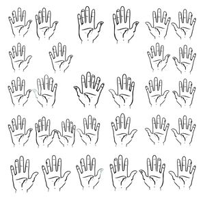 Szablony dłoni do wycinania