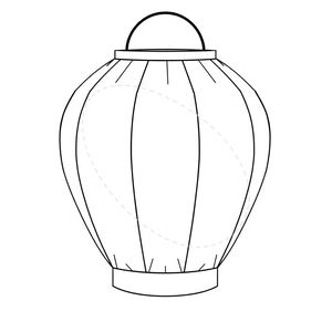 Szablon papierowego lampionu