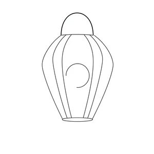 Szablon papierowego lampionu