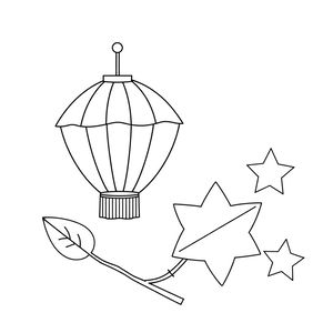 Kolorowanka: lampion i płomyk