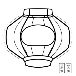 Szablon papierowego lampionu (A4)