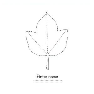 Szablon do wydruku: Odcisk liścia (pamiątka)