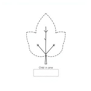 Szablon do wydruku: Odcisk liścia (pamiątka)