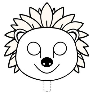 Maska jeża - szablon do druku